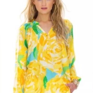 NWOT Lilly Pulitzer Sunglow YELLOW FIRST IMPRESSION Elsa HTF